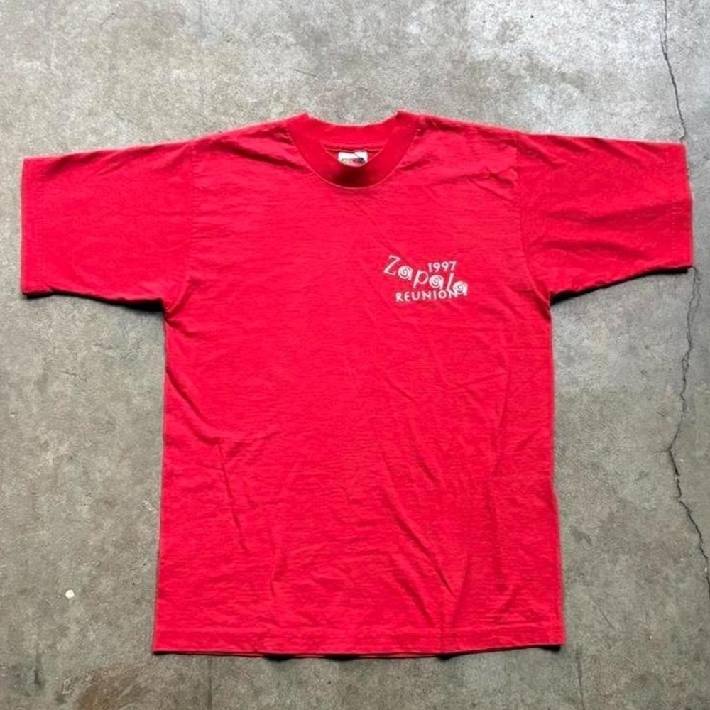 Red vintage 90s Zapala reunion t-shirt   Mens Size XS